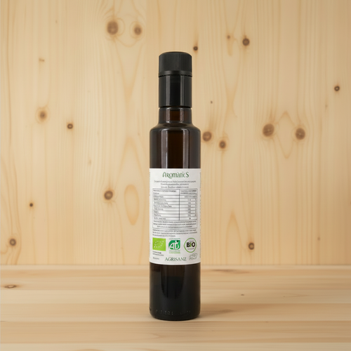Aceite Ajo Negro - etiqueta trasera - madera pino