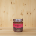 Mermelada Fresa Albahaca fondo pino